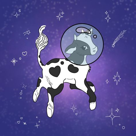 Cow Tattoo Design, Cow Tattoo, Space Astronaut, Project Inspiration, Moon Print, Inspiration Boards, Over The Moon, Painting Inspiration, Aliens