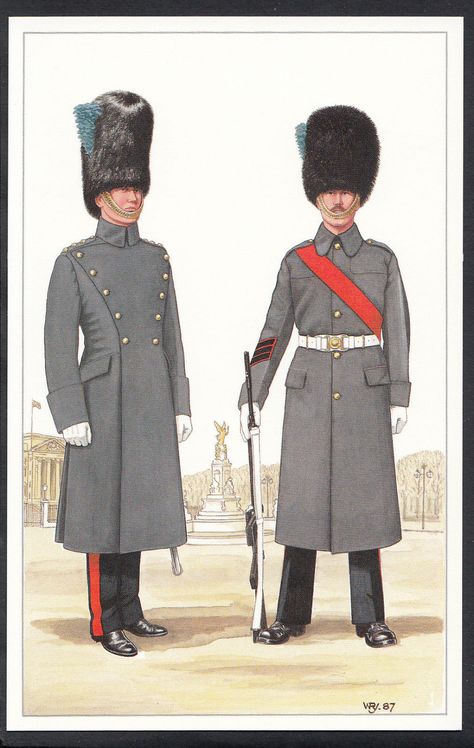 Irish Army, Irish Kilt, British Guard, Irish Guards, Military Dress Uniform, Queens Guard, British Army Uniform, Army Poster, Army Post