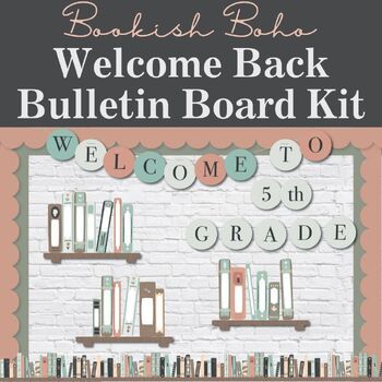 This whimsical boho book themed welcome back to school bulletin board kit is the perfect touch for a reading, writing, or ELA classroom decor. The vintage book spines make perfect name tags and the welcome back banner is perfect for a bulletin board or your classroom door. This reading themed classroom decor kit will be perfect for back to school this year! Welcome Back Classroom Door, Welcome To Your Next Chapter Bulletin Board, Book Themed Classroom Decor, Book Themed Classroom, Ela Classroom Decor, Welcome Back Banner, Welcome Bulletin Boards, Themed Classroom Decor, Book Spines