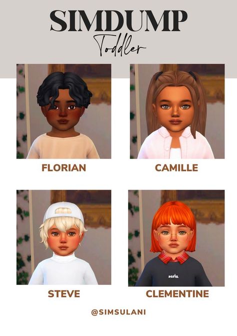 The Sims 4 Toddler Cc, The Sims 4 Toddler, Toddler Hair Sims 4, Toddler Cc Sims 4, Sim4 Cc, Los Sims 4 Mods, Sims Challenge, Ts4 Mods, Sims Baby