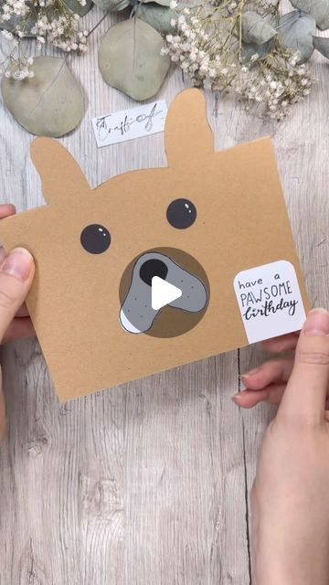 Katharina Tarta Crafts on Instagram: "🐈 Have you seen my cat version of this card? 😁 I didn’t want to exclude dog people, so I thought I might as well make a dog version of this card too 😁

I never had a dog nor a cat, but I think if I had to choose I‘d say I am more of a cat person 🐈
What about you? 
Are you a cat or a dog person? 

And can you be both? 🤔

Anyway, I hope you like this cute little card idea, regardless of your pet preference 😉 And if not, maybe you know someone who might like this as their birthday card 😉

#birthdaycard #kidscrafts #cardmaking #basteln" Dog People, Dog Cards, Can You Be, Cat Cards, Cat Person, Have You Seen, Greetings Cards, My Cat, Your Pet