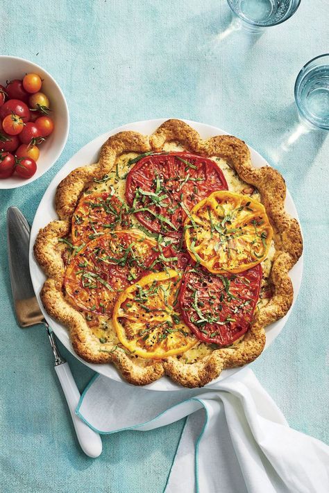 Celebrate Mom with our favorite Southern recipes, from Heirloom Tomato Pie to Lemon Roast Chicken to classic Coconut Chiffon Cake. Here are 40 mother-daughter recipes to make together this Mother's Day. #mothersday #mothersdaydinner #mothersdaybrunch #mothersdayrecipes #southernrecipes Summer Potluck Recipes, Southern Pies, Southern Tomato Pie, Tomato Pie Recipe, Southern Living Recipes, Summer Potluck, Tamale Pie, Tomato Pie, Heirloom Tomato