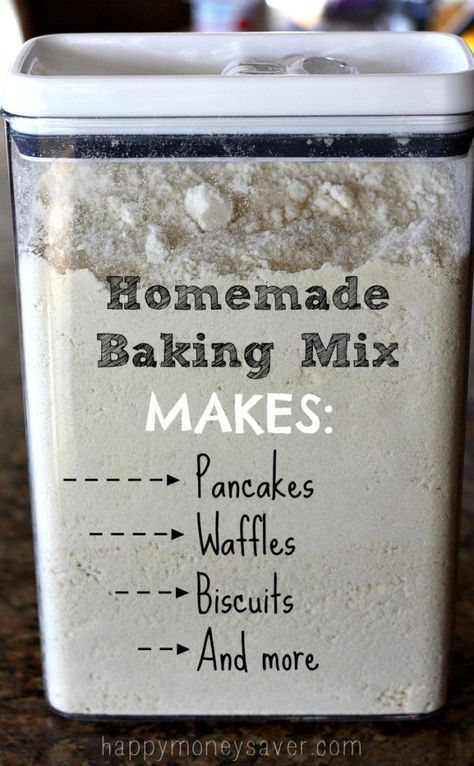 Diy Bisquick, Baking Mix Recipes, Homemade Bisquick, Homemade Dry Mixes, Homemade Baking, Bisquick Recipes, Homemade Pancakes, Waffle Mix, Homemade Spices