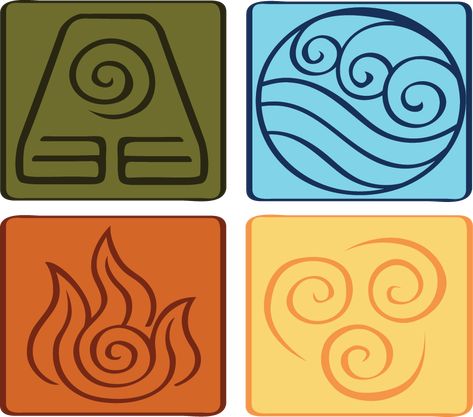 Avatar: the Last Airbender Symbols by Jriiann on DeviantArt Earth Bender Symbol, Air Bender Symbol, Atla Air Symbol, Atla Elements Symbols, Atlab Tattoos, Avatar The Last Airbender Symbols, Avatar Symbols, Earth Element Symbol, Air Symbol