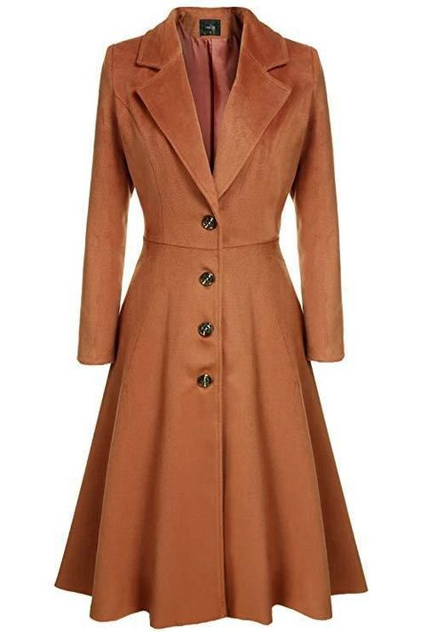 Coat Women Fashion, Women Overcoat, Long Trench, Retro Mode, Long Trench Coat, Long Sleeves Coats, Moda Vintage, Woolen Coat, Trench Coats Women