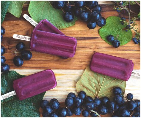 Grape Frozen Fruit Bars | Outshine® Grape Frozen, Frozen Fruit Bars, Fruit Bars, Ice Cream Brands, Fruit Bar, Cold Treats, Pretty Drinks, Grape Bunch, Frozen Fruit