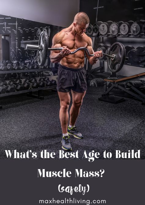 What's the best age to start building muscle mass? Is there an age that's better than others? Here's what you need to know about safely building muscle mass at any age. #bodybuilding #gymlife #fitnessgift #fitnessgear #crossfit Gym Plan, Workout Routine For Men, Build Muscle Mass, Muscle Building Workouts, Health Living, Building Muscle, Gym Membership, Bodybuilding Fitness, Bodybuilding Workouts