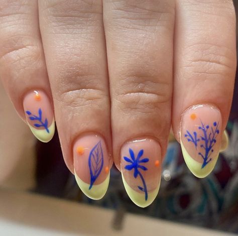 Abstract Floral Nails, Demure Nails, Geeky Nails, Fall Manicure, Cute Gel Nails, Cute Nail Art, Fire Nails, Dream Nails, Funky Nails