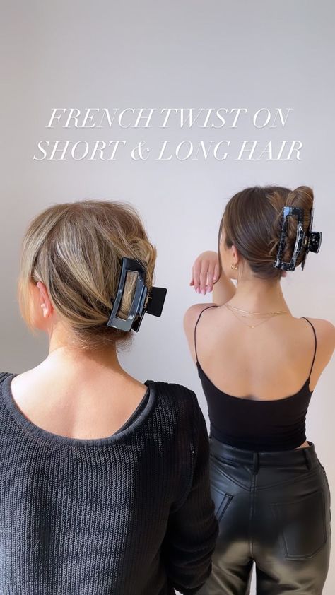 tonirose.co on Instagram: Our large and XL claw clip on short and long hair 🧚 Which one do you need for your hair? Like and follow @tonirose.co for more🤍 . . .… French Twist, Claw Clip, Hair Claw, Do You Need, Hair Tutorial, Clip On, Hair Inspiration, Long Hair, Ear Cuff