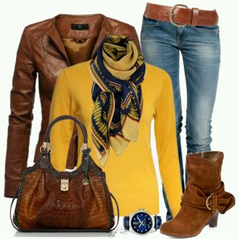 Outfit Stile Casual Chic, Mode Jeans, Mode Casual, Yellow Sweater, Outfit Casual, Ladies Fashion, Mode Style, Fall Winter Outfits, Mode Outfits