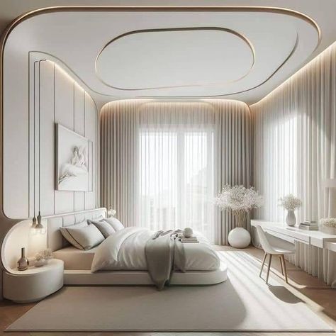 False Ceiling Bedroom, Unique Bedroom Design, Luxury Room Bedroom, Bedroom Design Inspiration, Bedroom Interior Design Luxury, Modern Luxury Bedroom, Modern Bedroom Interior, Bed Design Modern, Bedroom False Ceiling Design