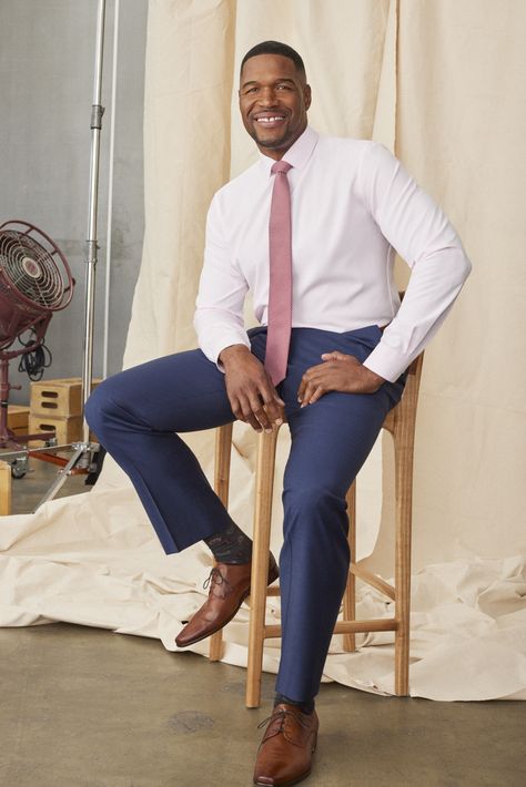 Show up and #RaiseYourGame to every occasion.   What are you looking forward to this week?   #jcpenney #styleinspo Michael Strahan, Mens Style Guide, Fitting Dress, Outfit Dress, Men Style Tips, Suit Style, Style Tips, Mens Big And Tall, Shirt Accessories