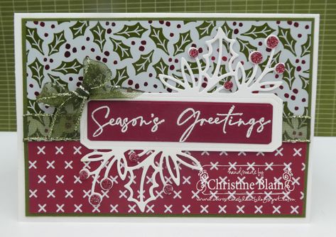 Christmas Classics, It's Monday, Stampin Up Christmas Cards, Stampin Up Christmas, Embossed Cards, Stamping Ideas, Happy Heart, Heart Cards, Victoria Australia