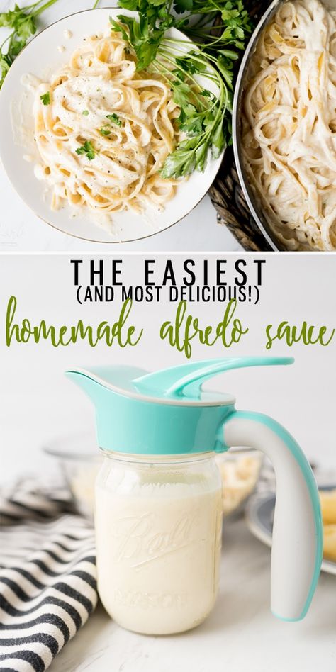 Alfredo Sauce Without Cream, Alfredo Sauce With Milk, Alfredo Sauce Recipe Without Heavy Cream, Alfredo Sauce Easy, Alfredo Sauce Recipe Easy, Make Alfredo Sauce, Cooking With Karli, Alfredo Sauce Recipe Homemade, Homemade Alfredo