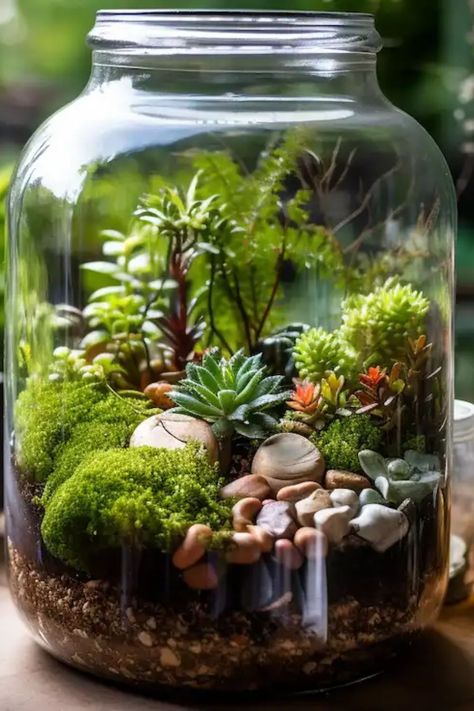 Creating a terrarium is not just about crafting a miniature landscape; it’s about encapsulating a tiny ecosystem that can thrive with minimal maintenance. Whether you’re looking to green up your indoor space or searching for a rewarding DIY project, building your own terrarium is a fantastic choice. Here’s a detailed guide to help you create your very own living piece of art. Indoor Plant Terrarium, Terrarium Scene Ideas, Mini Terrarium Ideas Easy Diy, Small Terrarium Ideas, Tiny Ecosystem, Build Your Own Terrarium, Terrarium Scene, Open Terrariums, Small Terrarium