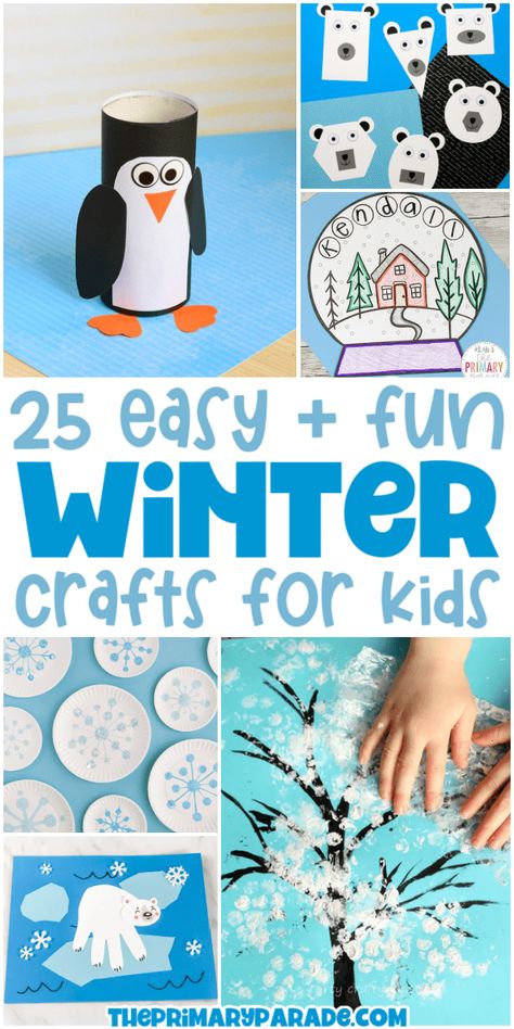 Snow Crafts Preschool, Winter Crafts For Preschoolers, Freezer Paper Crafts, Winter Animals Preschool, Cool Crafts For Kids, Arctic Animals Crafts, Winter Animal Crafts, Winter Crafts For Toddlers, Craft Ideas With Paper