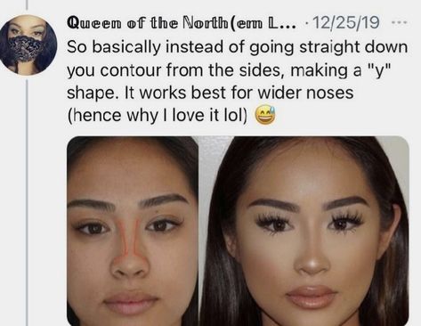 Nose Contour Tips Nose Contour Wide Nose, Wide Nose Contouring Tutorial, How To Contour Wide Nose, Wide Nose Makeup, Sza Singer Nose Contour, Wide Face Makeup, Contour Wide Nose, Wide Nose Contouring, Wide Nose Contour