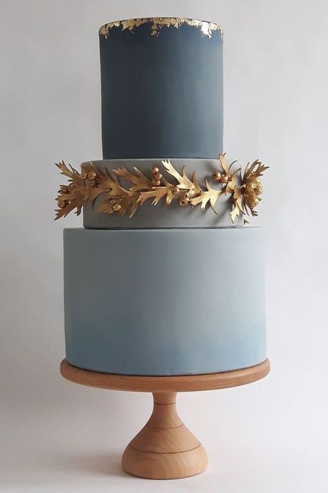 Wedding Cake Designs 2024: A Slice of the Future Blue Gold Wedding Cake, Abstract Wedding, Blue Gold Wedding, Big Wedding Cakes, Black Wedding Cakes, Fresh Flower Cake, Cake Trends, Gold Wedding Cake, Elegant Cakes