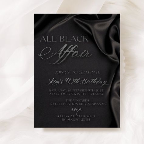 All Black Affair, Black Tie, Formal Attire, Any Age, Minimalist, Editable, Gala Invitation, Gala Party, Corporate Invite, Birthday All Black Formal Party Decor, Black Tie Event Invitation, All Black Affair Invitations, Black Tie Affair Party Decorations, All Black Attire Party Night, Black Tie Invitation Design, Black Tie Party Decorations, All Black Dinner Party Decor, Black Tie Affair Party