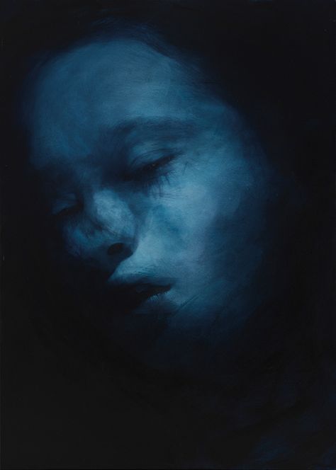 Blue Acrylic Painting, Gottfried Helnwein, Rhapsody In Blue, Blood Art, Muse Art, Dark Art Illustrations, Performance Artist, Hyperrealism, Dark Photography