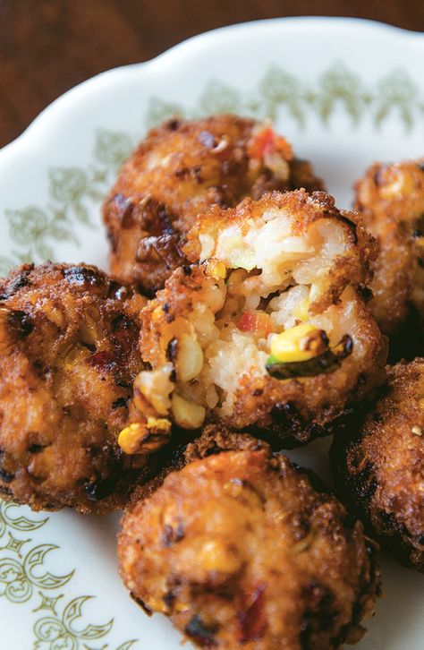 Shrimp, Corn, & Rice Croquettes | Charleston Rice Croquettes Recipe, Rice Croquettes, Shrimp Corn, Southern Cooking Recipes, Croquettes Recipe, Corn Rice, City Magazine, Country Recipes, Shrimp And Rice