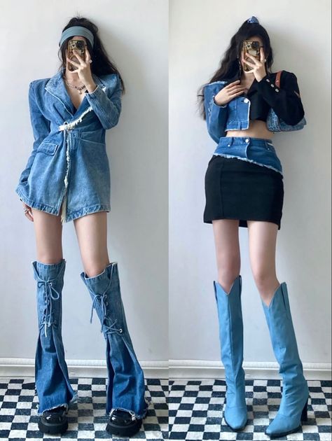 Save-Follow💙 Extreme Fashion, Outfit Korean Style, Preformance Outfits, Diy Fashion Clothing, Korean Fashion Dress, Korean Girl Fashion, Easy Trendy Outfits, Streetwear Fashion Women, Casual Chic Outfit