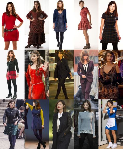 Clara Oswald Outfits, Clara Oswald Clothes, Dr Who Costume, Jenna Coleman Style, Doctor Who Outfits, Doctor Who Clara, Doctor Outfit, Gamine Style, Clara Oswald