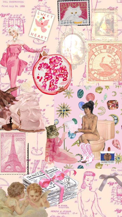 What we gain, what we loose, what  we wish to hold on to. #femininerage #yearning #girlhood#womanhood #feminine#beauty #pink #collageart Feminine Beauty, My Vibe, Collage Art, Art Wallpaper, Cute Art, Hold On, Cute Outfits, Collage, Pink