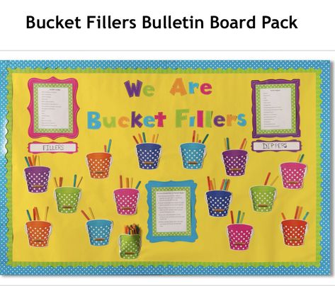 Bucket Filler Bulletin Board, Bucket Filling Activities, Hero Bulletin Board, Superhero Bulletin Boards, Bucket Fillers, Fill Your Bucket, Bucket Filler, Preschool Bulletin, Preschool Bulletin Boards