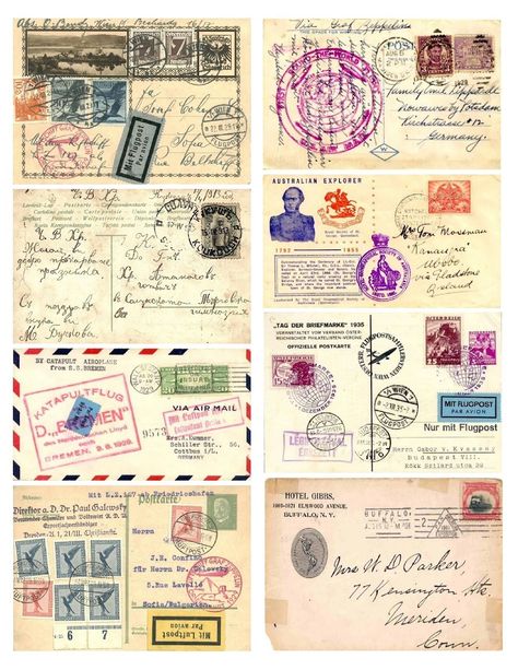 **FREE ViNTaGE DiGiTaL STaMPS**: Free Vintage Images - Postal Collage Kertas Vintage, Freetime Activities, Vintage Mail, طوابع بريد, Etiquette Vintage, Free Vintage Printables, All About, Images Vintage, E Card