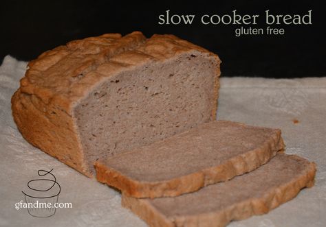 gluten free slow cooker bread. gfandme.com Slow Cooker Bread Recipes, Gluten Free Crusty Bread, Slow Cooker Gluten Free, Gluten Free Bread Machine, Homemade Gluten Free Bread, Slow Cooker Bread, Dairy Free Baking, Allergen Free Recipes, Gluten Free Biscuits