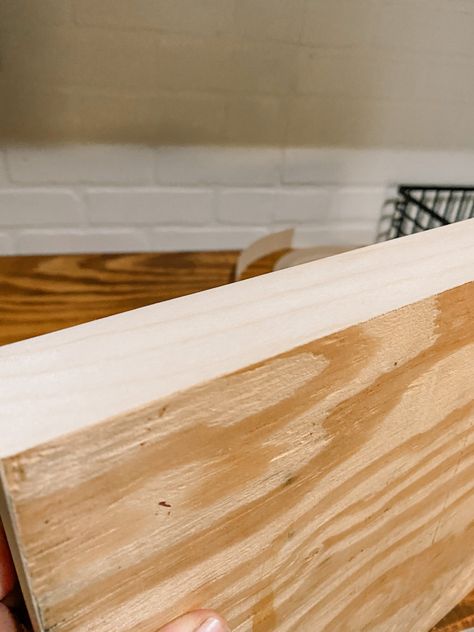 How to make a faux butcher block countertop: ORC Week 4 - Shoe Makes New Faux Wood Countertop, Faux Butcher Block Countertops, Diy Countertops Cheap, Countertops Cheap, Faux Butcher Block, Diy Butcher Block Countertops, Countertop Diy, Diy Butcher Block, Wood Countertops Kitchen