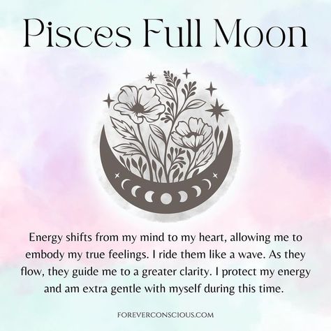 Pisces Affirmations, Pisces Full Moon, Full Moon In Pisces, Moon In Pisces, Virgo Season, Full Moon Ritual, Lunar Cycle, Moon Cycles, September 10