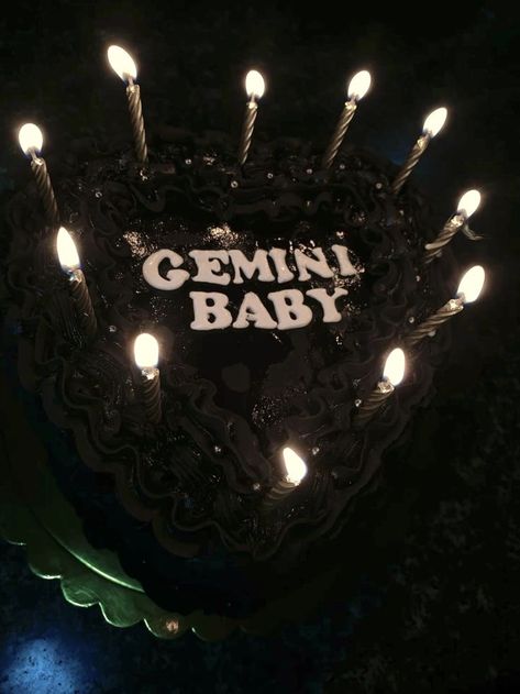 Birthday Cake Gemini, Gemini Baby Cake, Gemini Cake Ideas, Gemini Birthday Cake, Gemini Party, Gemini Cake, Gemini Aesthetic, 19th Bday, Heart Birthday Cake