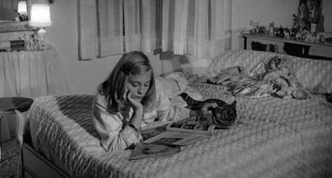 Last Picture Show, The Last Picture Show, Picture Show, A Cat, A Woman, Reading, Bed