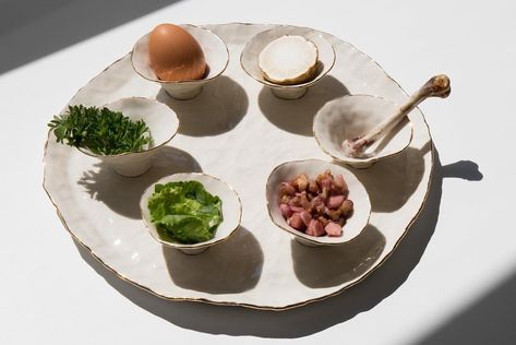 Instagram post by Isabel B Halley • Mar 23, 2018 at 3:53pm UTC Seder Meal, Pottery Pinch Pot, Passover Seder Plate, Passover Desserts, Seder Plate, Passover Recipes, Pottery Handbuilding, Pinch Pots, The Ritual