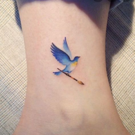 Colorful Bird Tattoos, Robin Bird Tattoos, Simple Bird Tattoo, Red Bird Tattoos, Tiny Bird Tattoos, Bluebird Tattoo, Bird Tattoo Meaning, Bird Tattoos For Women, Blue Hummingbird