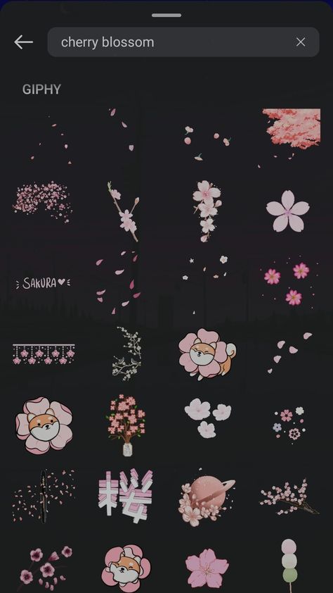 Cute Stickers For Instagram, Insta Codes, Ig Codes, Stickers For Instagram, Ig Theme, Creative Instagram Names, Insta Stickers, Instagram Story App, Cherry Blossom Theme