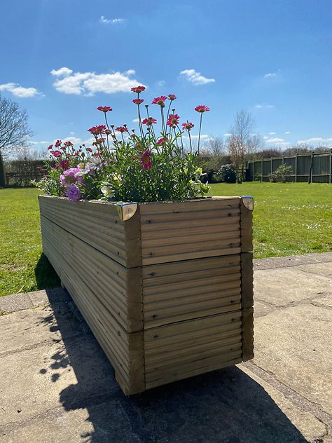 Deluxe Decking Planter 1.8m L x 0.3m W x 2 Boards High Deck Planters, Tiered Planter, Pressure Treated Wood, Raised Planter, Planter Design, Timber Deck, Large Planters, Different Plants, Fence Panels