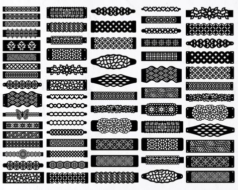 Bracelet Template, Jewelry Template, Cool Tattoo Drawings, Diy Leather Earrings, Cardboard Box Crafts, Laser Ideas, Laser Cut Leather, Laser Art, Bracelets Design