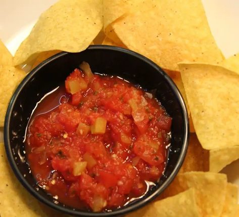 Chipotle Fresh Tomato Salsa Recipe - Secret Copycat Restaurant Recipes Copycat Restaurant Recipes Mexican, Pumpkin Flan Recipe, Fresh Tomato Salsa Recipe, Tomato Salsa Recipe Fresh, Pumpkin Flan, Tomato Salsa Recipe, Bloomin Onion, Blooming Onion, Mexican Salsa