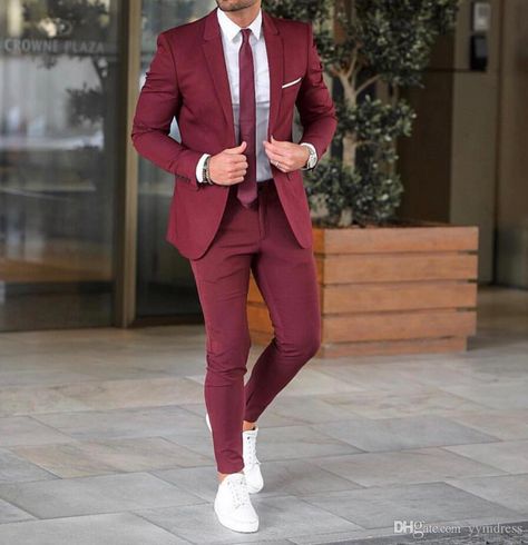 Men Suits Black, Tuxedos Wedding, Groom Tuxedo Wedding, Tuxedo Wedding Suit, Made Costume, Maroon Suit, Men's British Style, Prom Suits For Men, Blazer Outfits Men