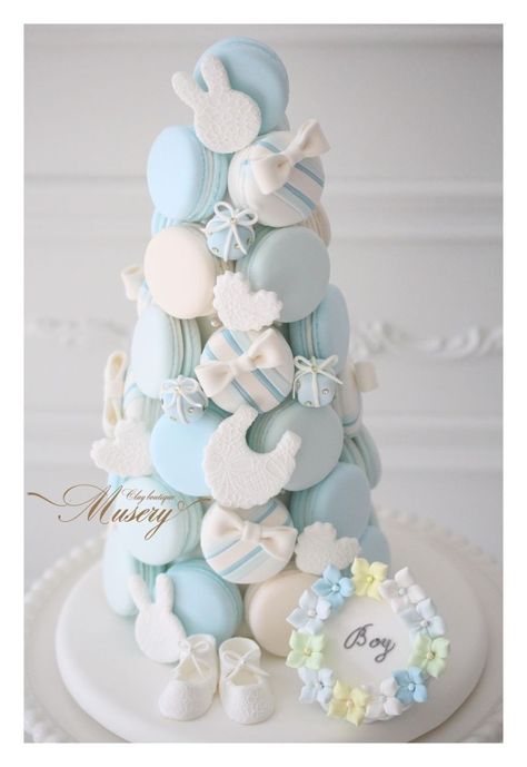 Macarons Tower, Macaroon Tower, Macaron Tower, Cake Tower, Macaron Cake, Yoghurt Cake, Cake Trends, Baby Shower Cake