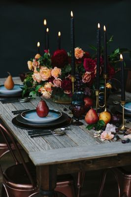 Tables Decorations, Diy Dinner, Witch Style, Painting References, Dark Design, Luxurious Wedding, Fall Yall, Winter Wedding Inspiration, Luxury Wedding Venues