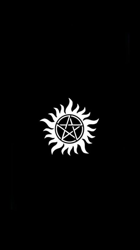 Supernatural Tattoos, Spn Wallpaper, Anti Possession Symbol, Supernatural Symbols, Spn Aesthetic, Supernatural Impala, Supernatural Poster, Supernatural Star, Supernatural Series