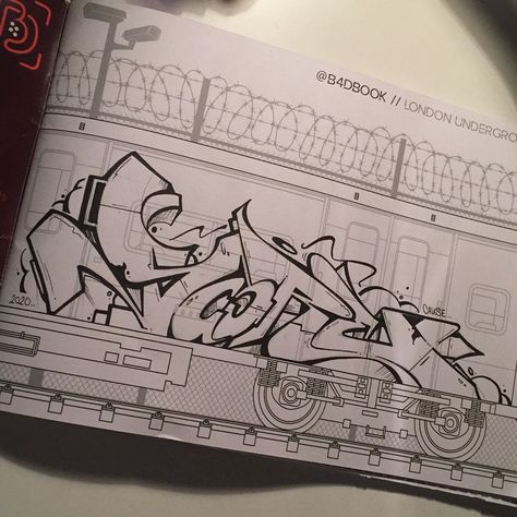 Graffiti Piece Inspiration, Train Graffiti Sketch, Graffiti Pieces, Graffiti Blackbook, Graffiti Sketch, Graffiti Lettering Alphabet, Graffiti Art Letters, Graffiti Wildstyle, Graffiti Text