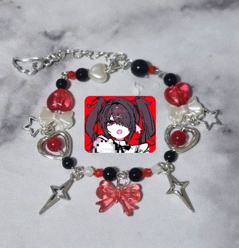 Upcoming designs to fill in my feed~ Doing anime inspired bracelets cause of Doujima! Preparing for 2 events at the same time is pure terror💀 #needygirloverdose #beadedjewelry #anime #harajukufashion #bracelet #jewelry #handmadejewelry #handmade Anime Inspired Bracelet, Anime Bracelet, Needy Streamer, Beads Inspiration, Inspired Bracelets, Bracelet Inspo, Madoka Magica, Anime Inspired, Harajuku Fashion