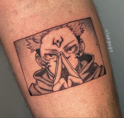 Jjk Gojo Tattoo, Sakura Tattoo Jujutsu, Anime Tattoo Ideas Manga Jujutsu Kaisen, Jujitsu Kaisen Tattoo Ideas, Jujutsu Kaisen Manga Tattoo, Jujutsu Kaisen Tattoo Ideas Simple, Jujutsu Kaisen Tattoo Ideas Sukuna, Jujitsu Kaisen Tattoos, Anime Tattoo Jujutsu Kaisen