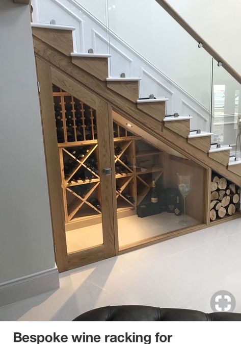 Under Stairs Wine Cellar, Basement Stairs Ideas, Small Basement Remodel, Diy Staircase, Escalier Design, Home Office Inspiration, Secret Room, Metal Stairs, Staircase Decor