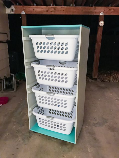 Laundry Basket Tower, Wood Laundry Basket, Laundry Tower, Basket Tower, White Laundry Basket, Laundry Basket Holder, Diy Pantry Shelves, Diy Laundry Basket, Work Furniture